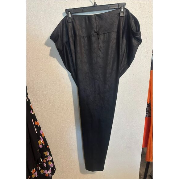 302 Ava & Viv Black High-Rise Patterned Leggings Stretch Comfort Fit • Plus Size - Picture 5 of 5